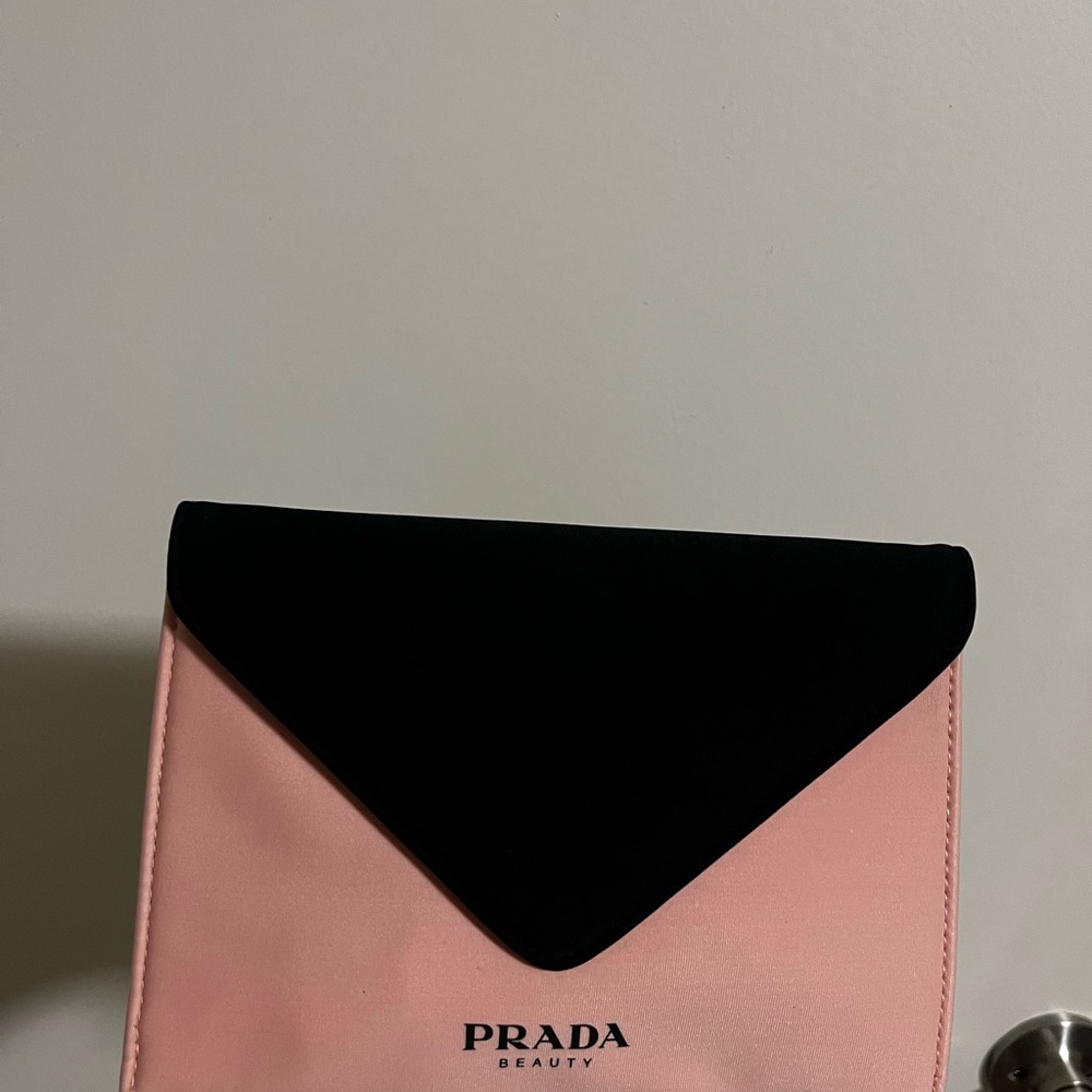 Prada Pink and Black makeup bag